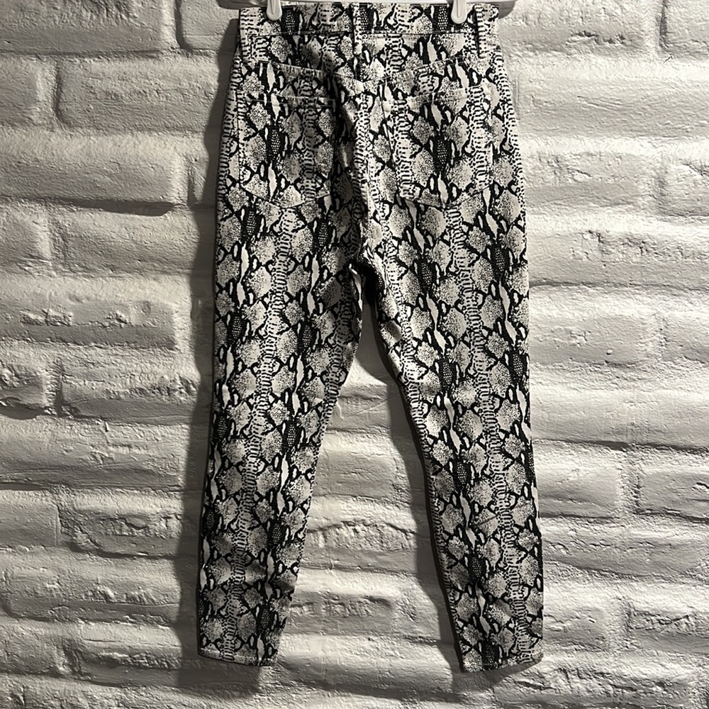 Frame Ali High-Rise Python-Print Cigarette Jeans - image 8